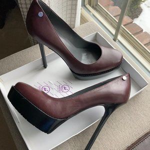 Calvin Klein Burgundy Leather Heels E5009